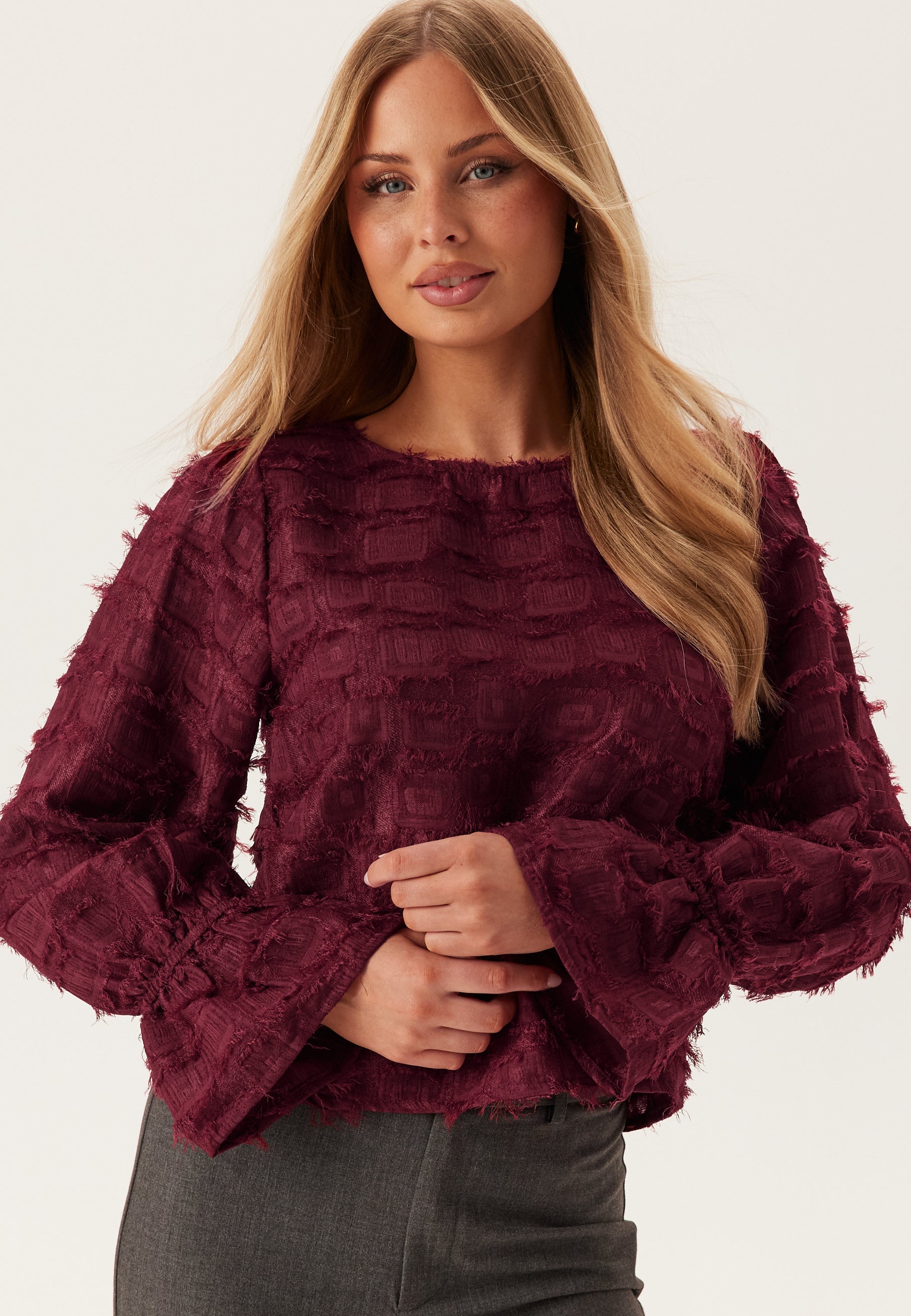 OBJECT Objdaria Re L/S O-NECK TOP  O-