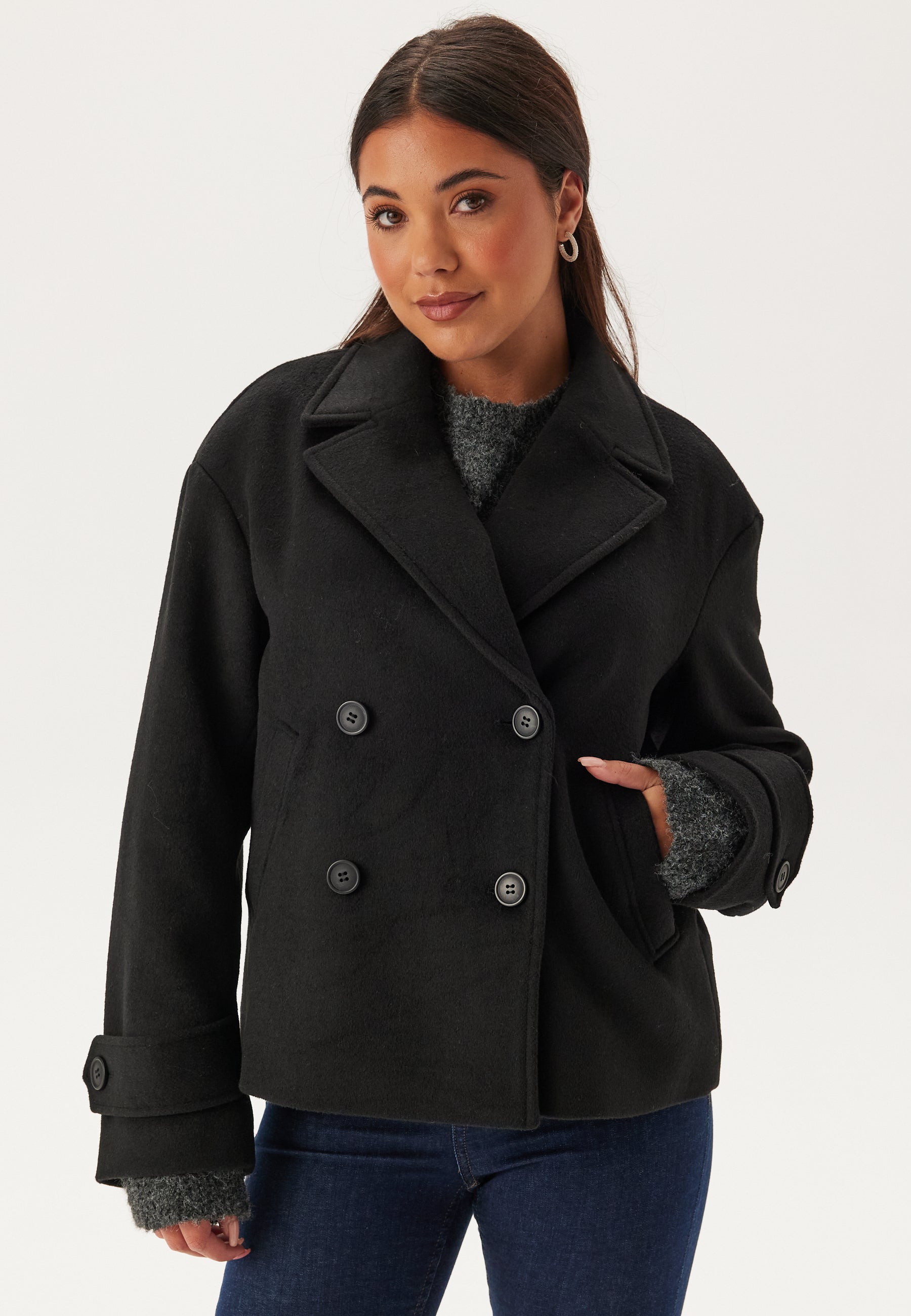 BUBBLEROOM Short Wool Blend Jacket