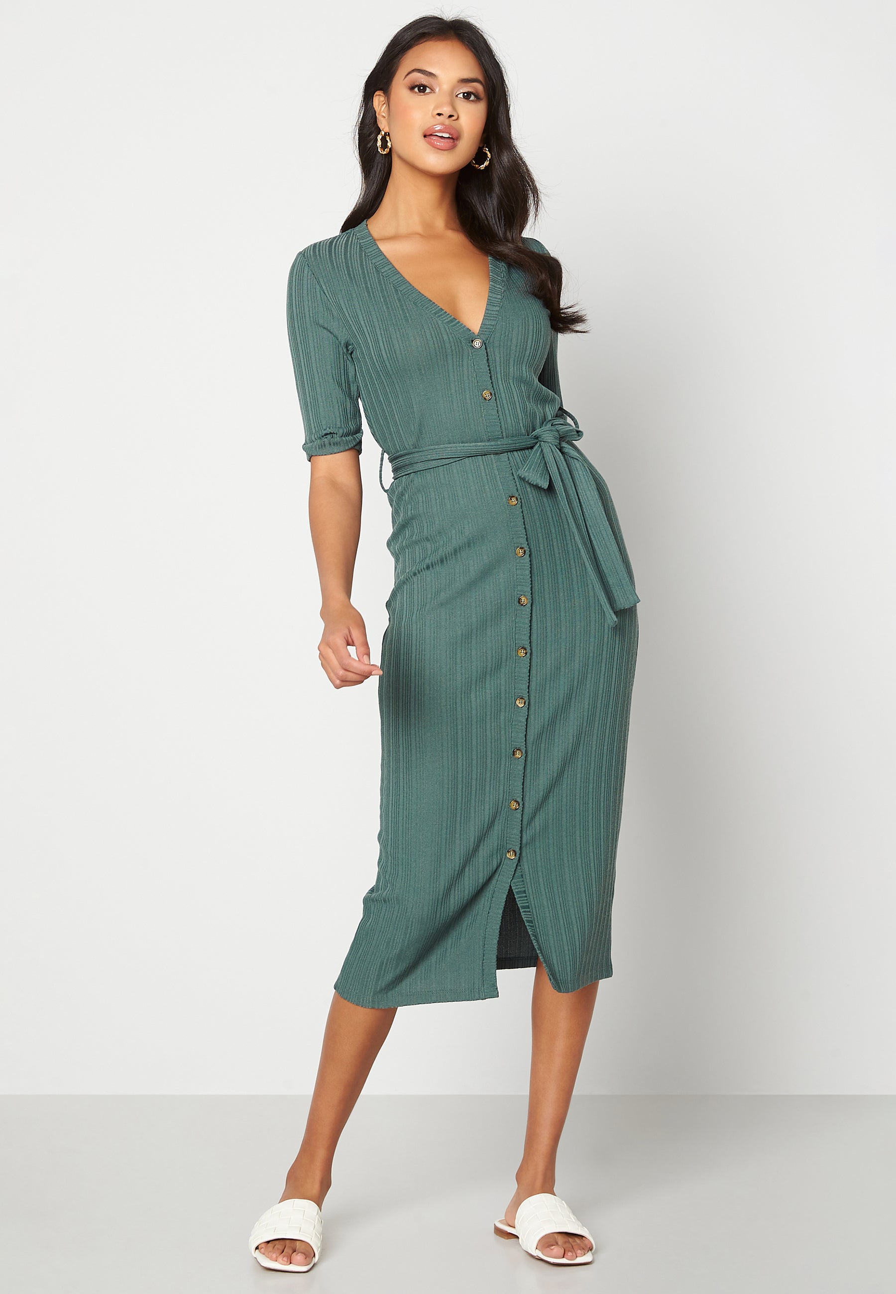 Happy Holly Sandie rib dress
