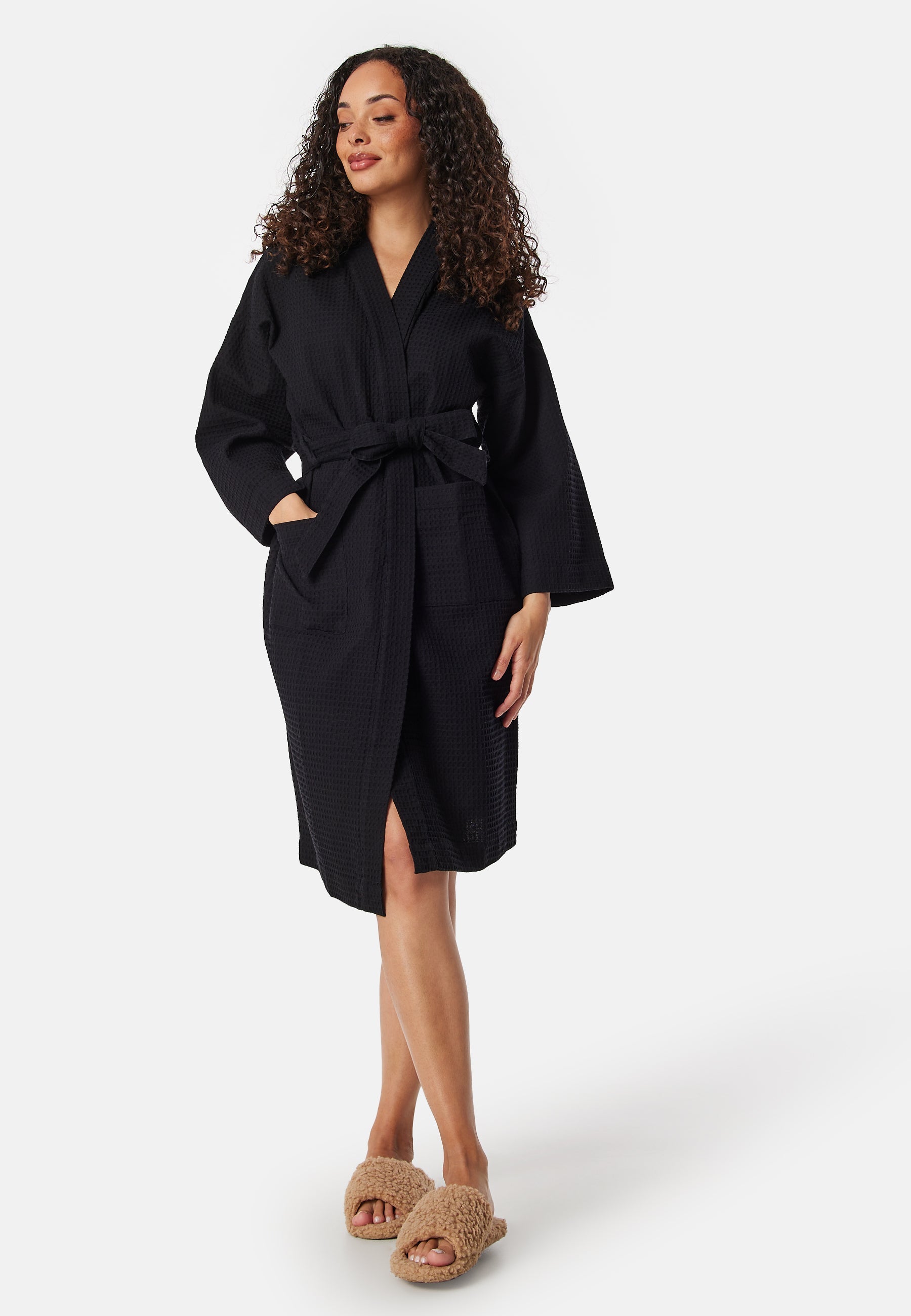 BUBBLEROOM Cotton Waffle Robe