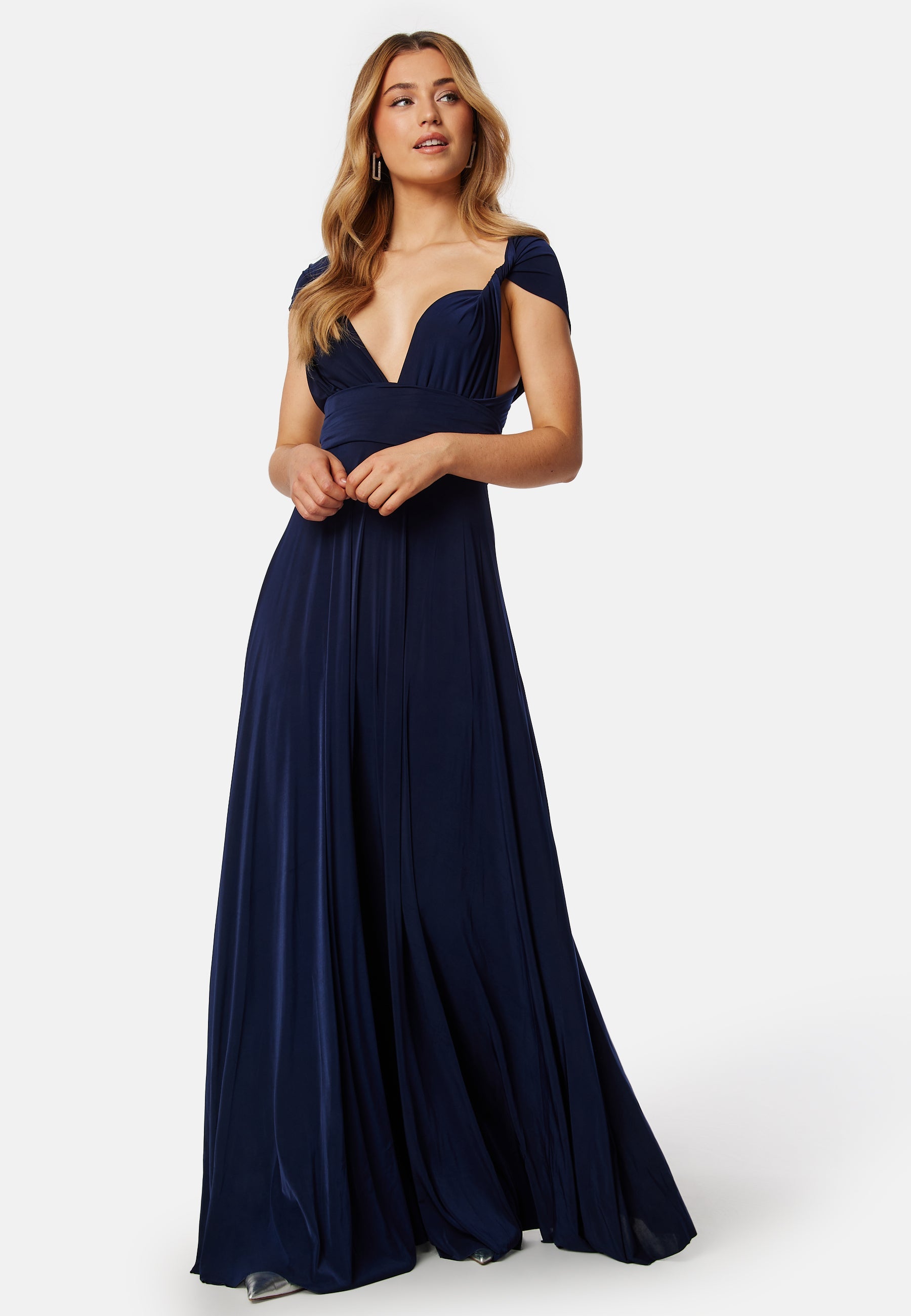 Goddiva Multi Tie Maxi Dress