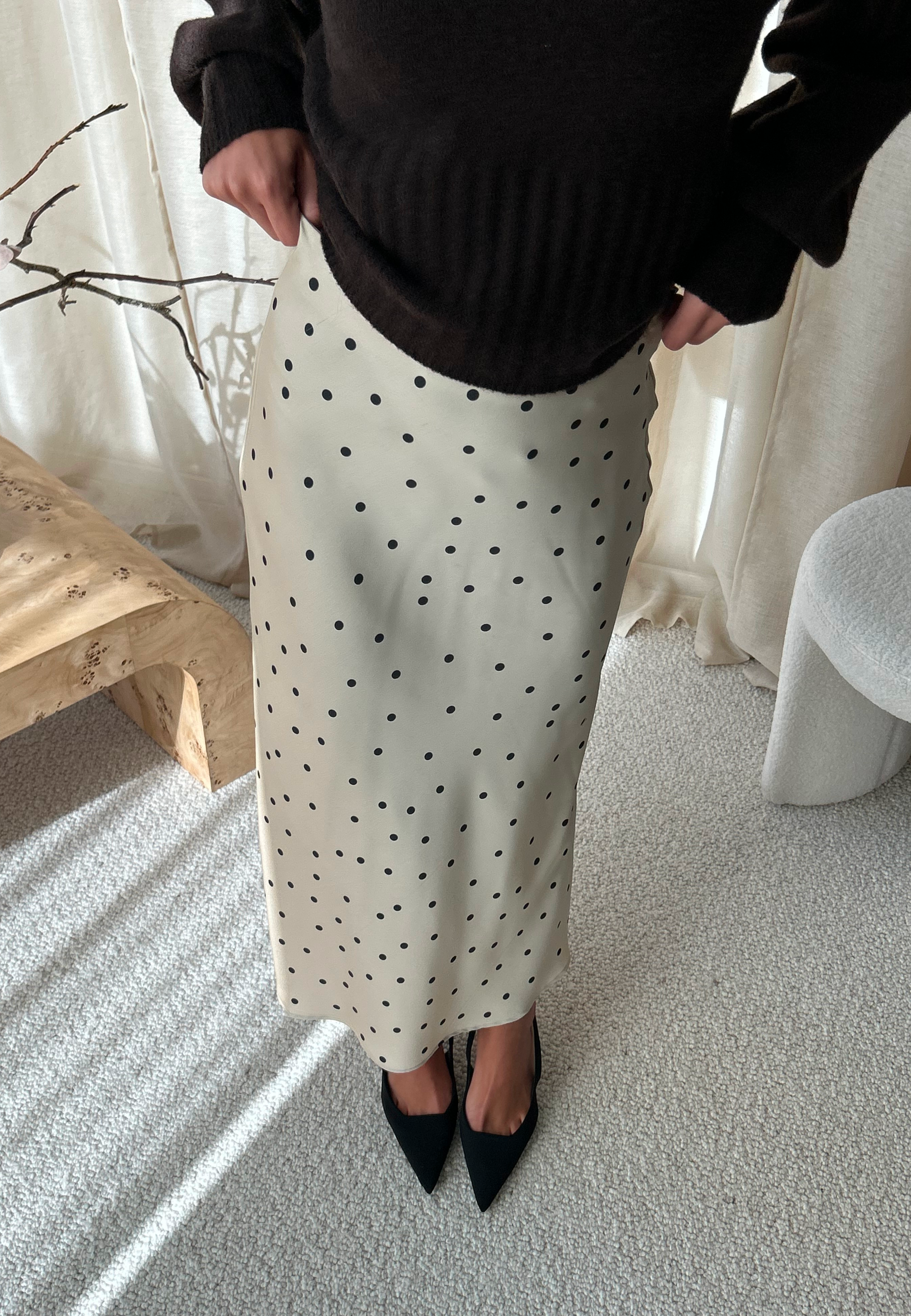 VILA Viellette Hw Midi Skirt