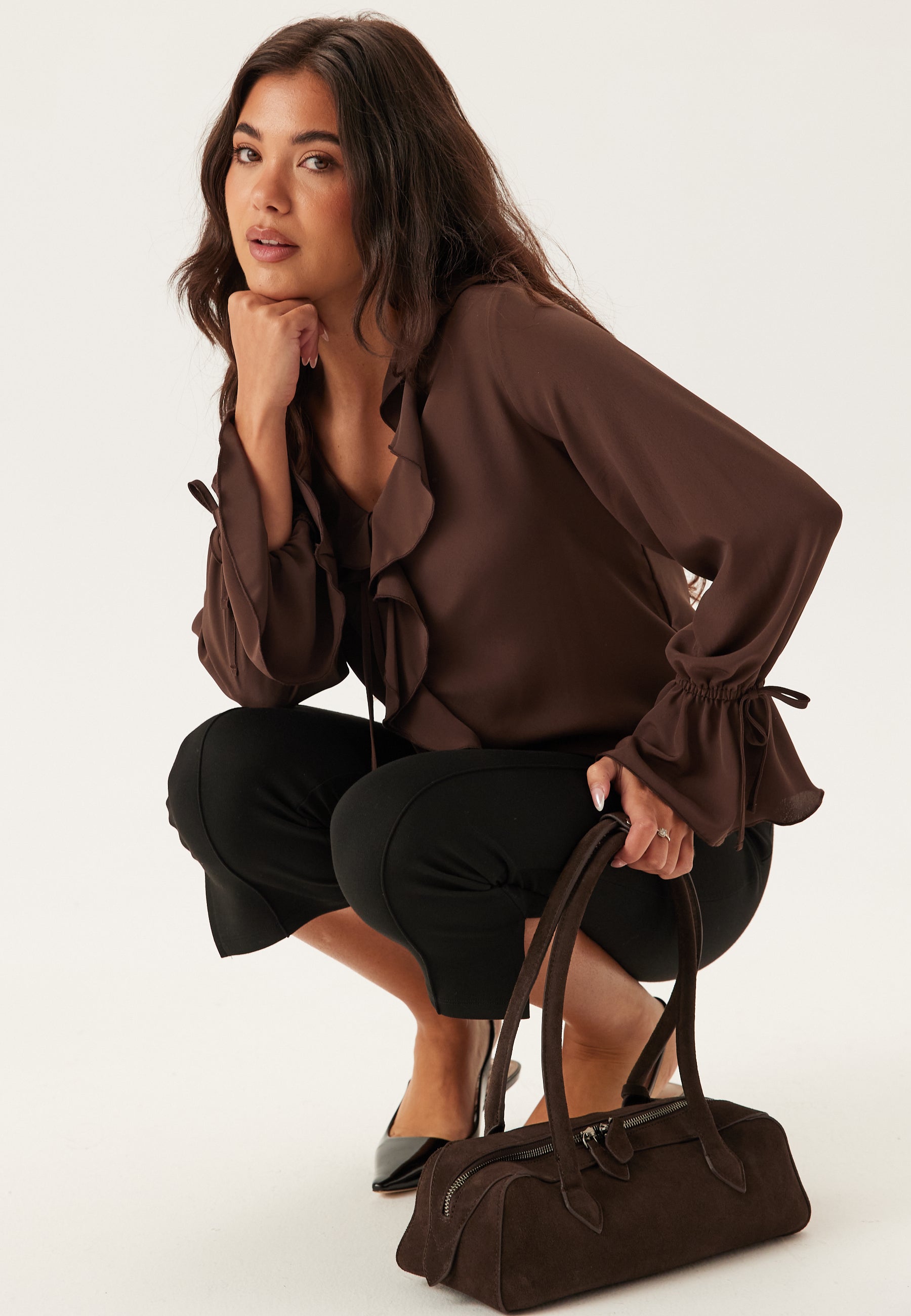 BUBBLEROOM Frill Tie Blouse