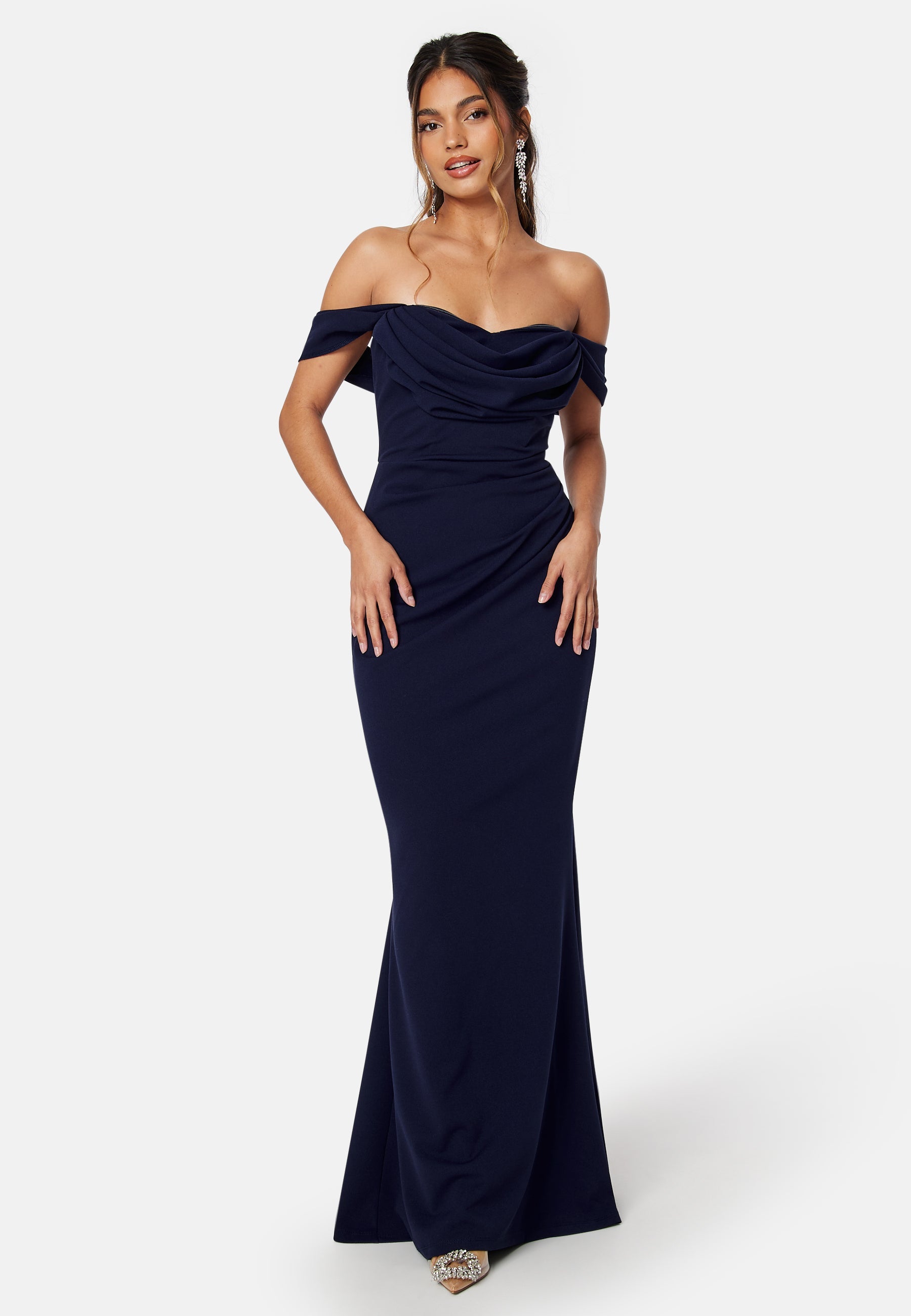Goddiva Off Shoulder Maxi Dress