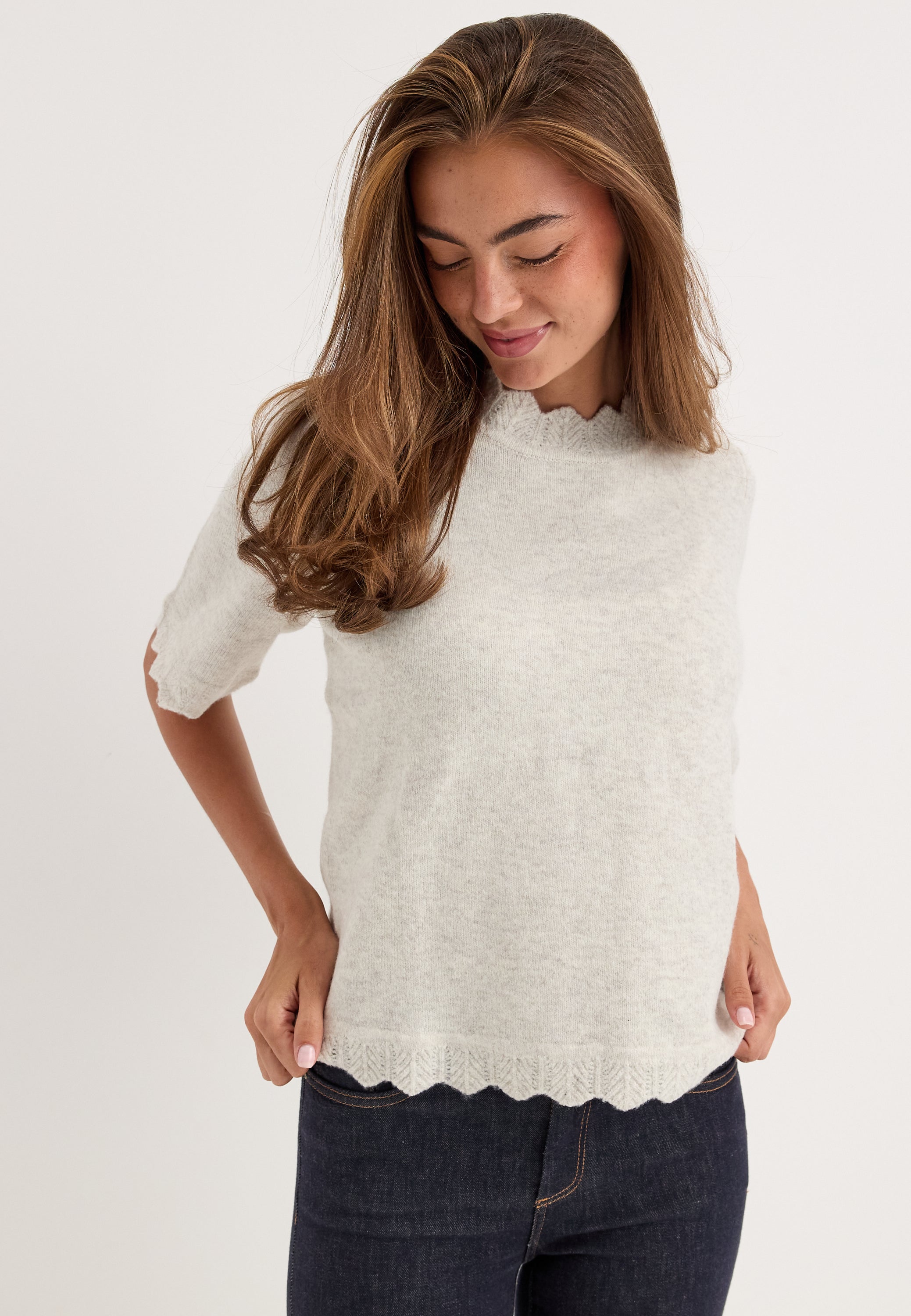 VILA Vinikolina O-neck 2/4 KNIT TOP