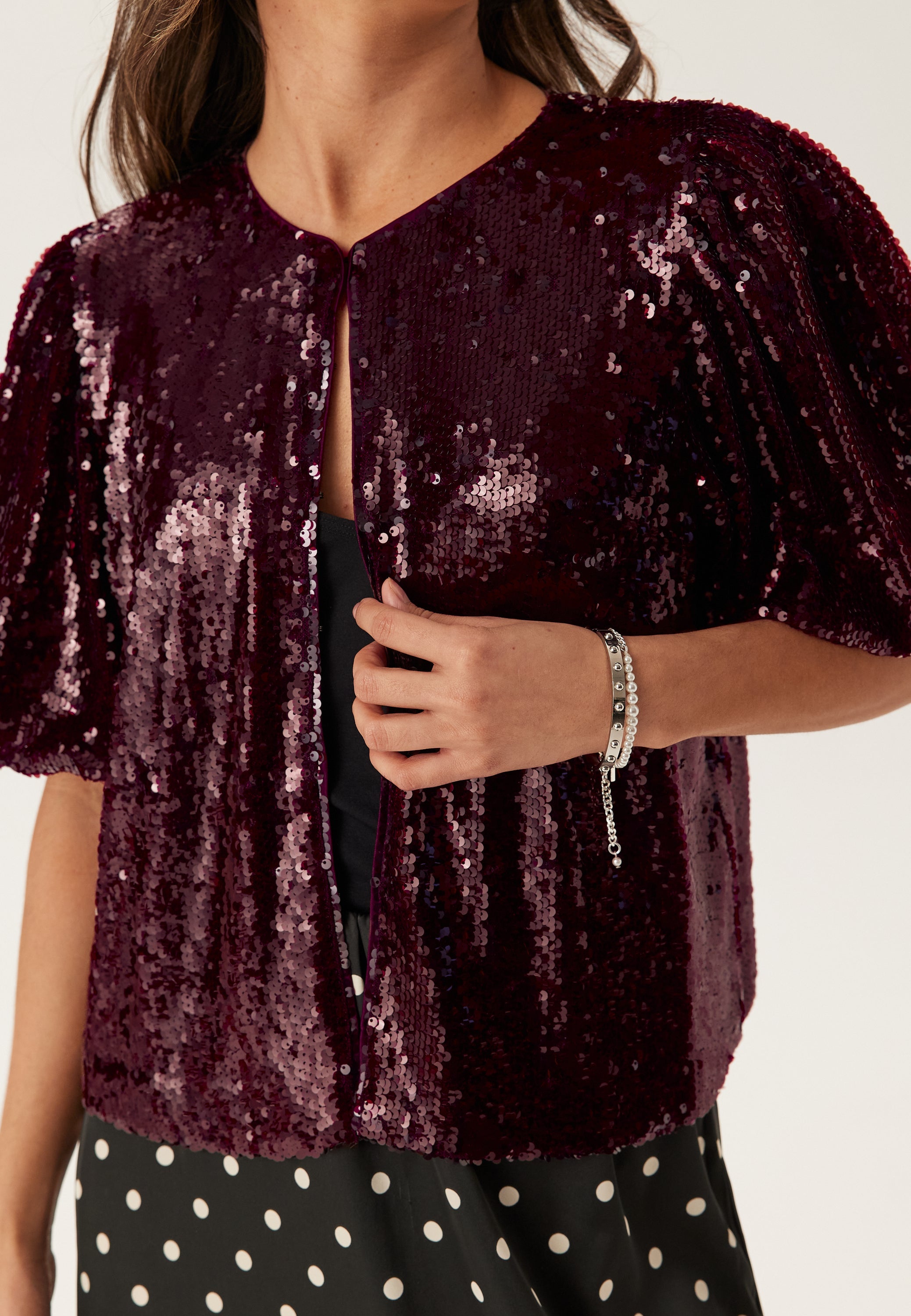YAS Yasroyalina 2/4 SEQUIN TOP
