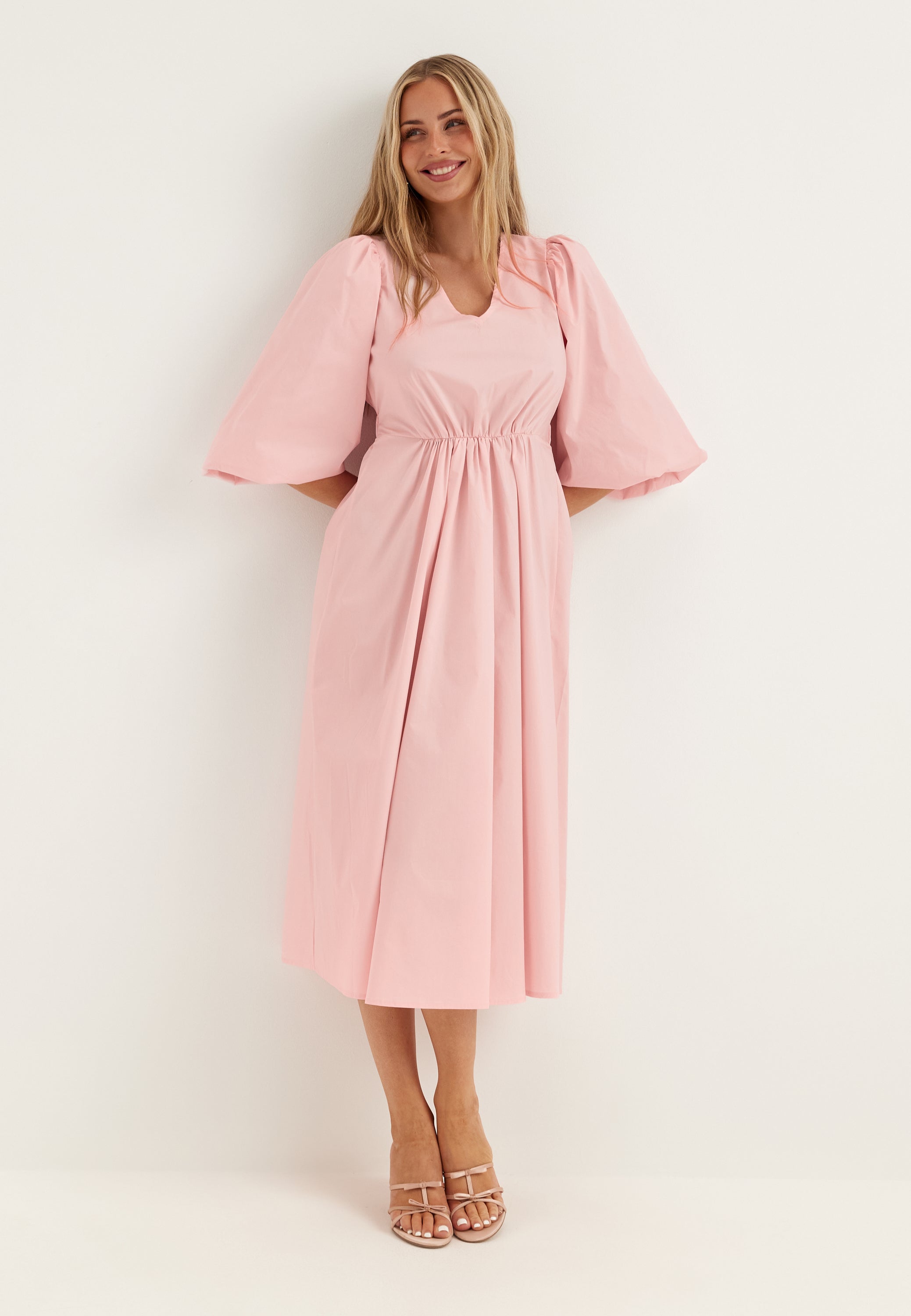 Object Collectors Item Objpaige 2/4 RE VNECK MIDI DRESS