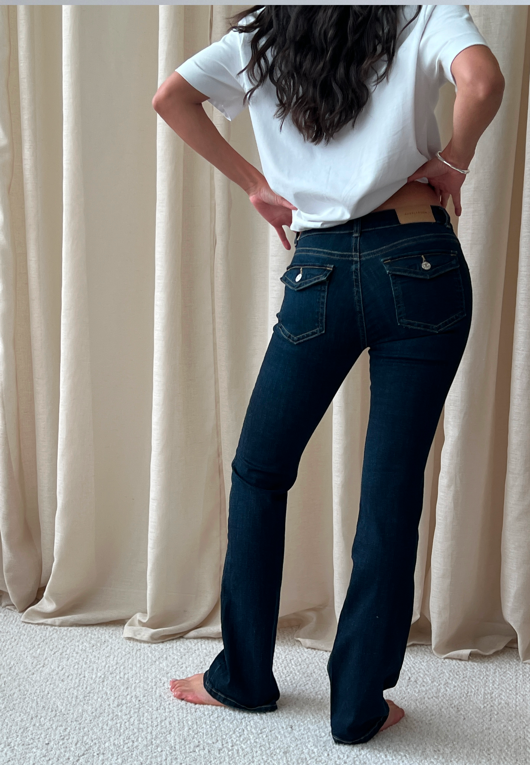 BUBBLEROOM Low Bootcut Flap Jeans