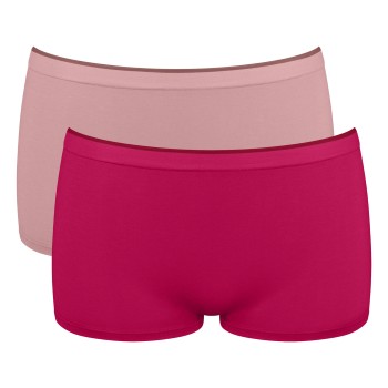 Sloggi Trusser 2P GO Sense Shorts Rosa modal Small Dame