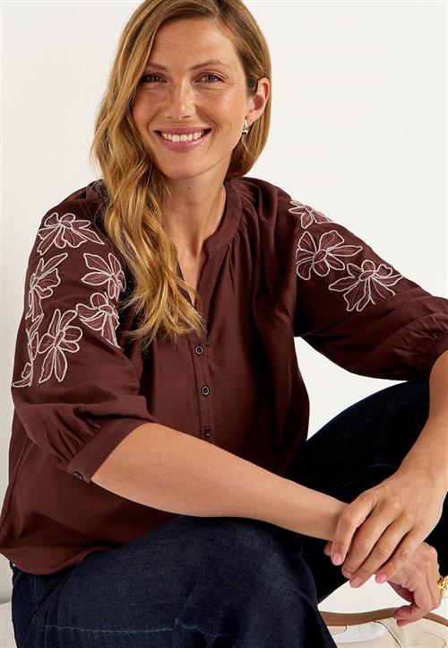 Cellbes of Sweden Viskosebluse med broderi