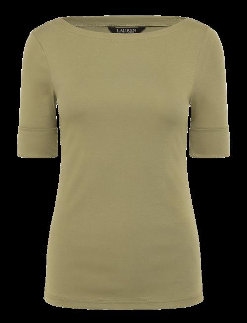 Lauren Ralph Lauren | Rfnd Strtch 1X1 Rib-Elb Slv Bt Nk T | S