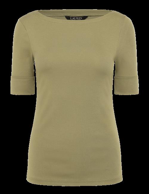 Lauren Ralph Lauren | Rfnd Strtch 1X1 Rib-Elb Slv Bt Nk T | XL