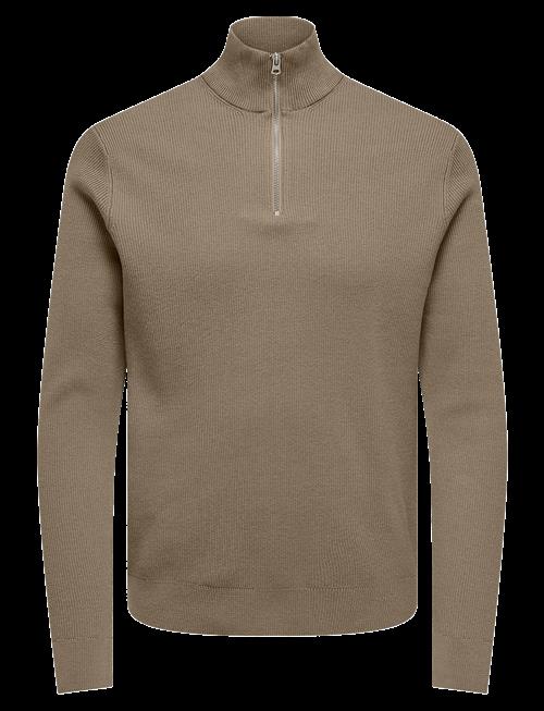 ONLY & SONS | Onsphil Reg 12 Struc Half Zip Knit Noos | S