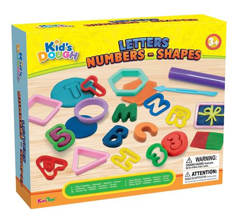 Kid's Dough Legedej: Bogstaver, Tal Og Figurer  Multi-Onesize  Gul  One Size 3+ Years Drenge, Piger