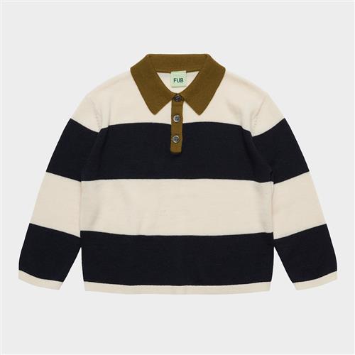 FUB Striped Polo Ecru Navy Ecru Navy 100 cm  Creme  100 cm  Drenge