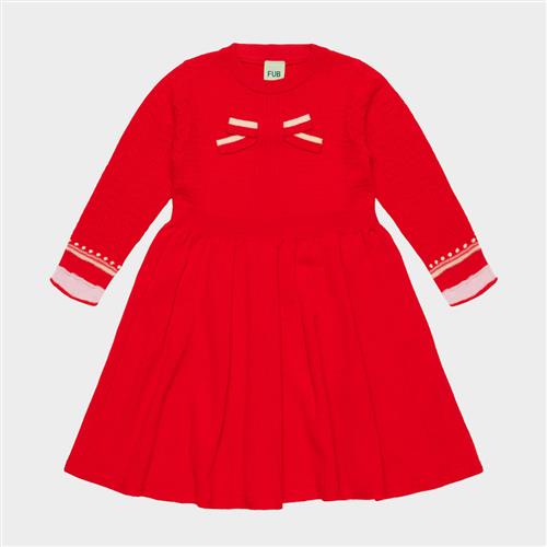 FUB Bow Dress Classic Red Classic Red 130 cm  Rød  130 cm  Piger