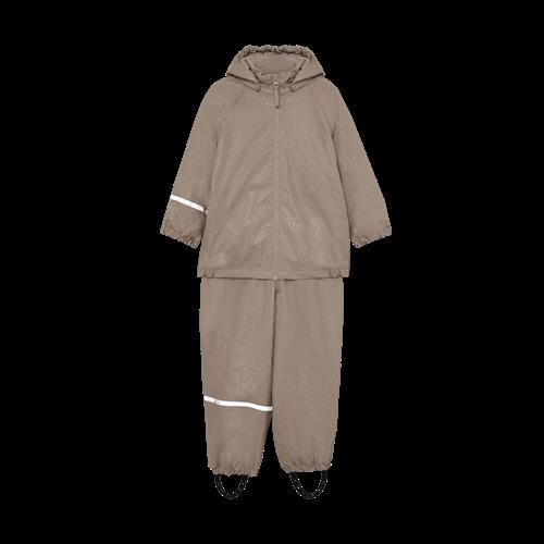 Celavi Rainwear Set - AOP, w. fleece Fungi Fungi-90 cm  Brun  90 cm