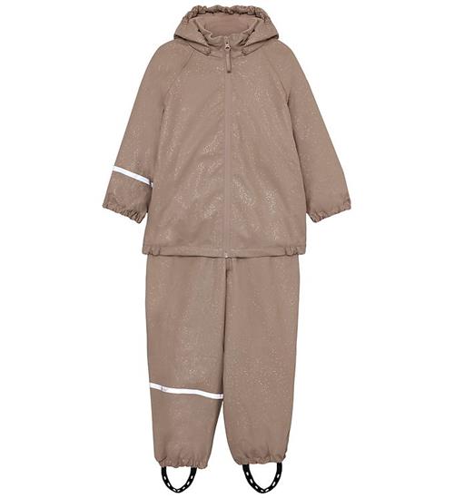 CeLaVi Regntøj m/u Seler - Fleece - PU - Fungi m. Guldprikker