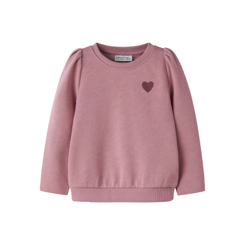 NAME IT Sweatshirt Vima Lilas Heart Embroidery
