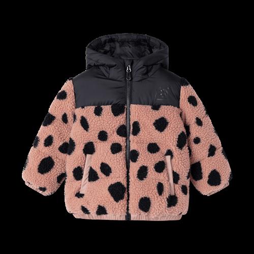 Liewood Niko Pile Jacket Mega Leo Spot Pale Tuscany Mega Leo Spot Pale Tuscany 134 cm  Beige  134 cm  Drenge, Piger