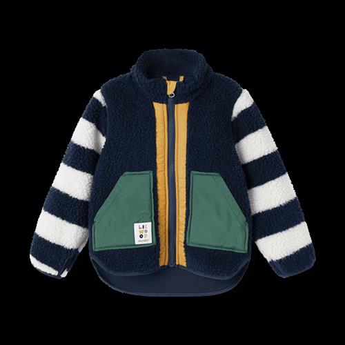 Liewood Noam Pile Jacket Classic Navy Multi Mix Classic Navy Multi Mix 122 cm  Marineblå  122 cm  Drenge, Piger