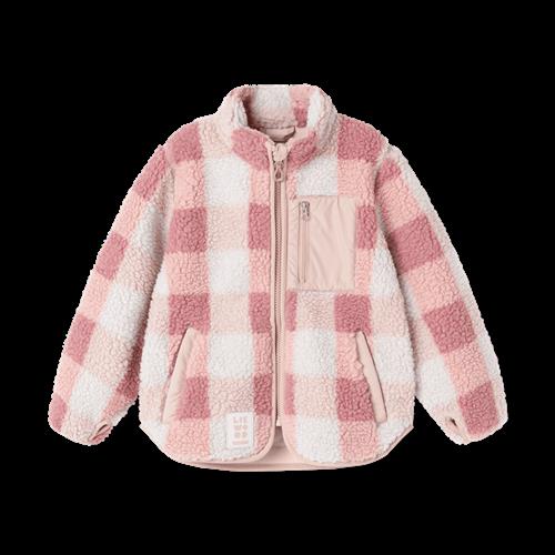Liewood Nolan Pile Jacket Mega Check Rose Blush Mega Check Rose Blush 92 cm  Lyserød  92 cm  Piger