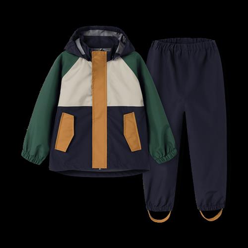 Liewood Pedia Rainwear Set Garden Green Multi Mix Garden Green Multi Mix 122 cm  Grøn  122 cm  Drenge, Piger