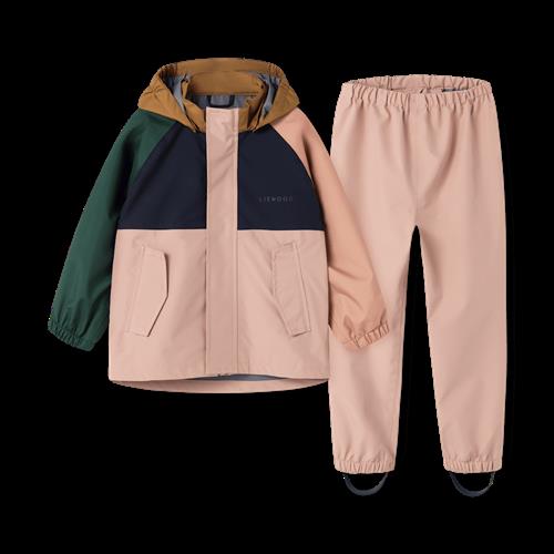Liewood Pedia Rainwear Set Pale Tuscany Multi Mix Pale Tuscany Multi Mix 116 cm  Beige  116 cm  Drenge, Piger