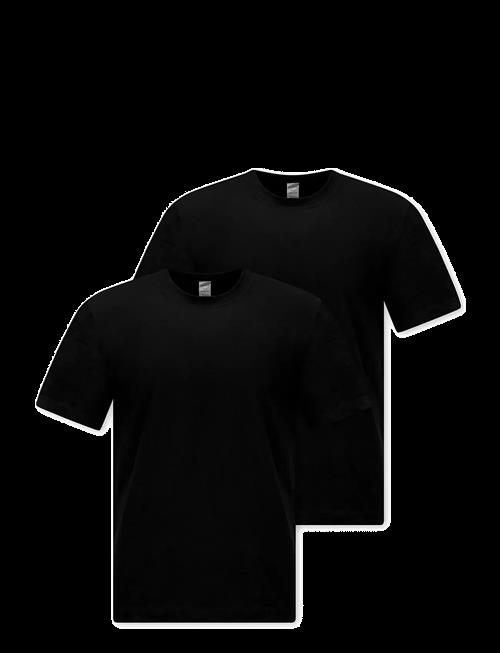 Schiesser | Short-Sleeve Jersey T-Shirt, 2-Pack, Round Neck, Black - American T-Shirt | XXXL