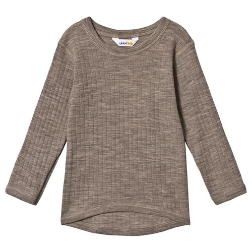 Joha T-shirt Sesame Melange Sesame Melange-110 cm Uld Beige  110 cm  Drenge, Piger