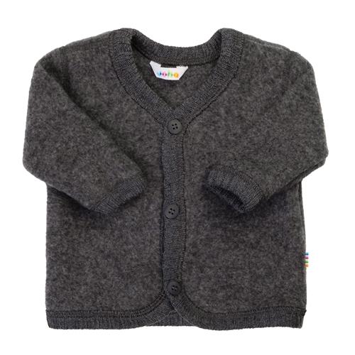 Joha Cardigan I Uld Coke Melange  Coke Melange-60 cm Uld Grå  60 cm  Drenge, Piger