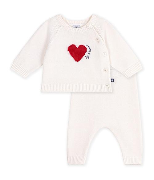 Petit Bateau 2-Piece Baby Set Marshmallow Pompei Marshmallow Pompei 3 Months  Hvid  3 måneder  Drenge, Piger