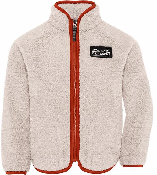 Didriksons Gibbs Jakke Med Gennemgående Lynlås Beach Beige Rust  Beach Beige Rust 140 cm  Beige  140 cm  Drenge, Piger