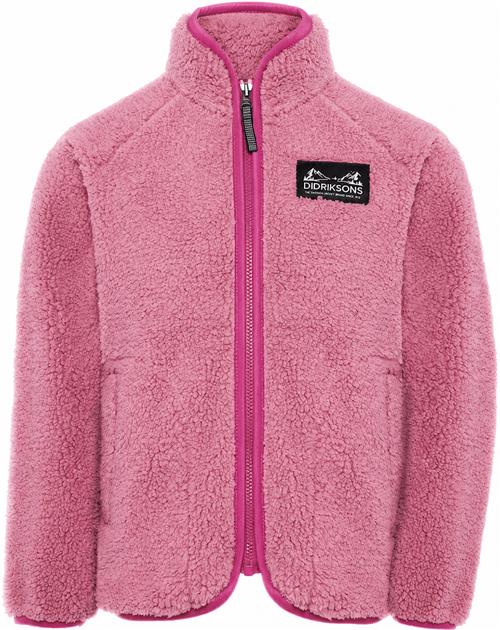 Didriksons Gibbs Kids Fullzip 2 Heather Pink Cactus Pink Heather Pink Cactus Pink 110 cm  Lyserød  110 cm  Drenge, Piger