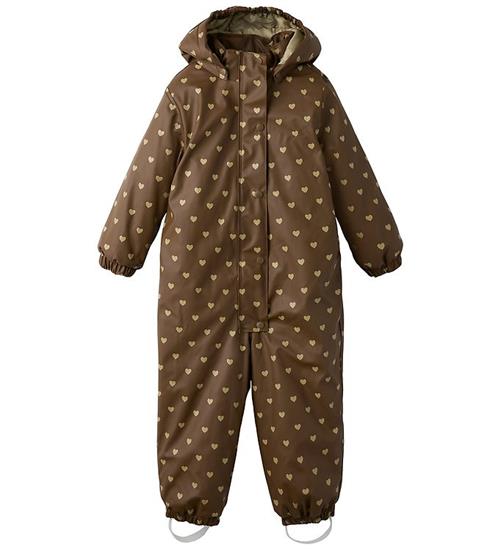 Lil' Atelier Flyverdragt - PU - NmfLaDry10 - Dark Earth/HEARTS