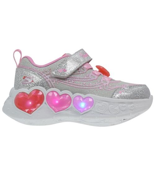 Skechers Blinkesko - Enchanted Heart Lights - Sølv/Multi
