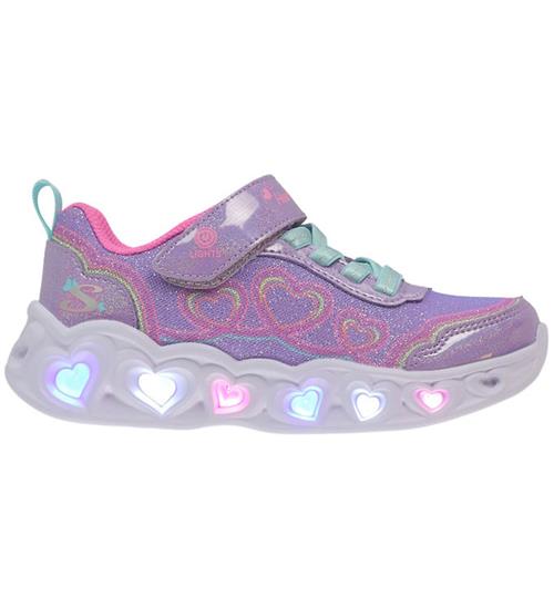 Skechers Blinkesko - Heart Lights - Bubble Love - Lavender/Multi