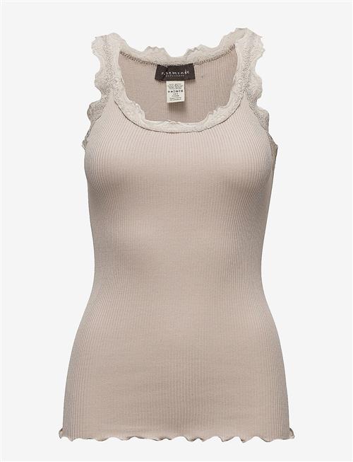 Rosemunde | Rwbabette Silk Sl U-Neck Long Lace Top | M