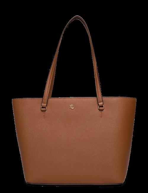 Lauren Ralph Lauren | Crosshatch Leather Medium Karly Tote | ONE SIZE