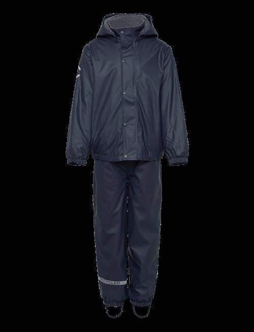 mikk-line | Pu Rain Set W. Fleece/Susp. 104 | 74