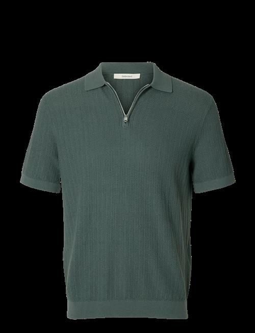 Selected | Slmcran Ss Knit Structure Zip Polo Noos | XL