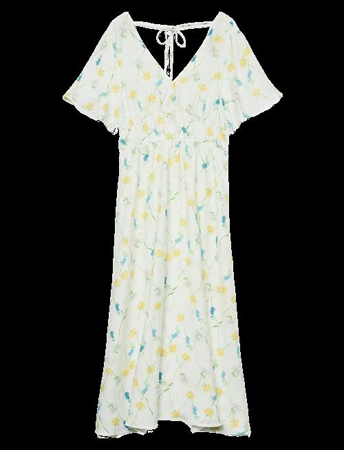 Vero Moda | Vmflora Olga Ss 7/8 Dress Wvn Ga | XS