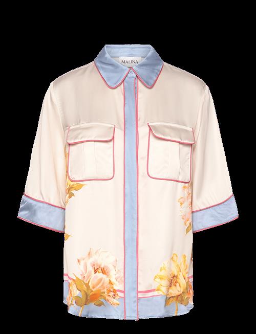 Malina | Pam Short Sleeve Satin Shirt | 38