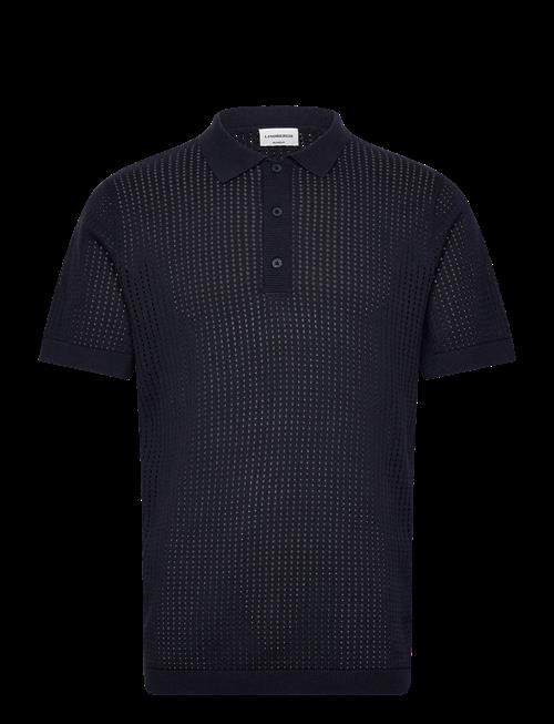 Lindbergh | Crochet Knitted S/S V-Neck Polo | XL