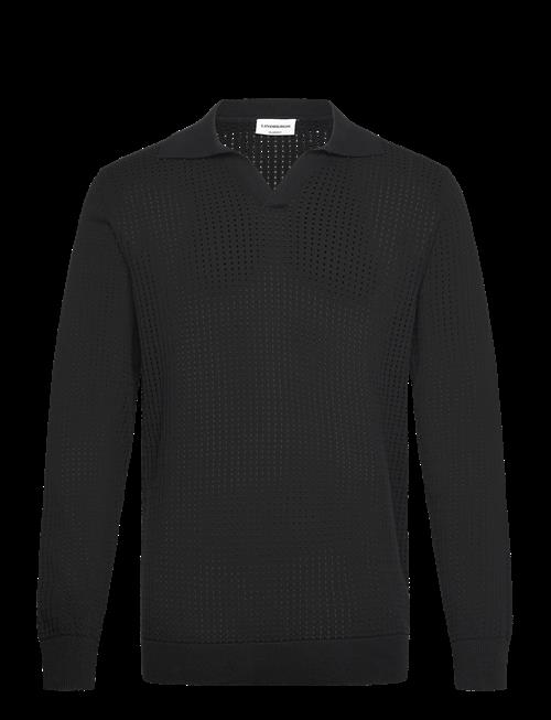 Lindbergh | Crochet Knit L/S V-Neck Polo | M