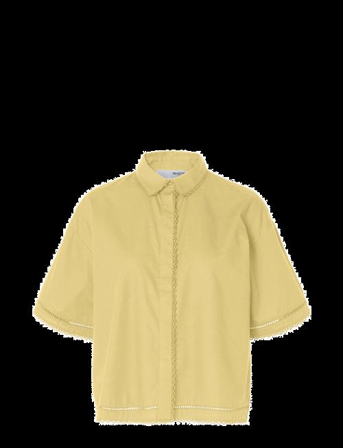 Selected | Slfnovi Ss Crochet Detail Shirt B | 34