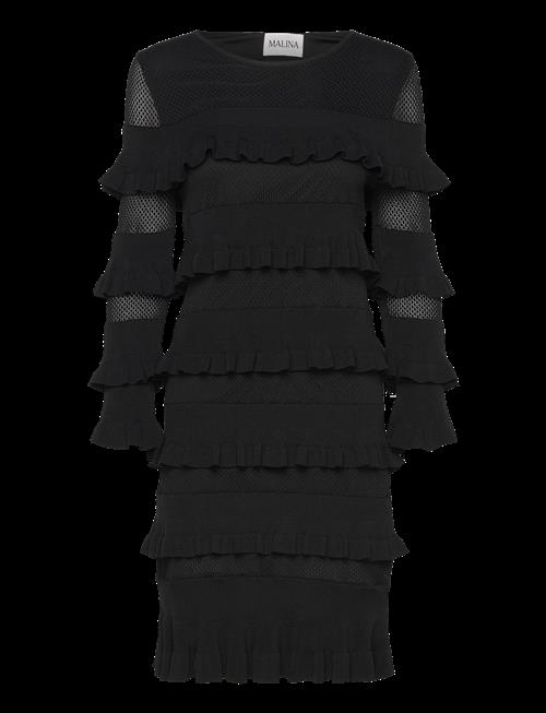 Malina | Violet Frill Knitted Mini Dress | XS