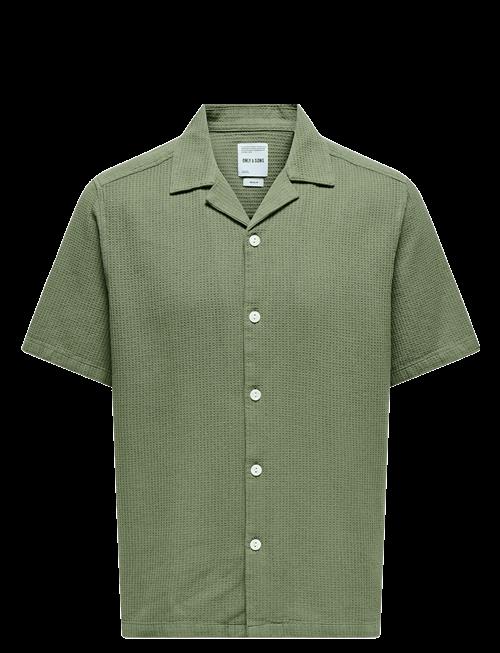 ONLY & SONS | Onsbertil Waffle Ss Resort Shirt | S