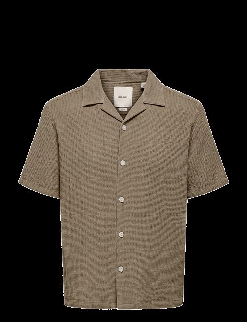 ONLY & SONS | Onsbertil Waffle Ss Resort Shirt | M