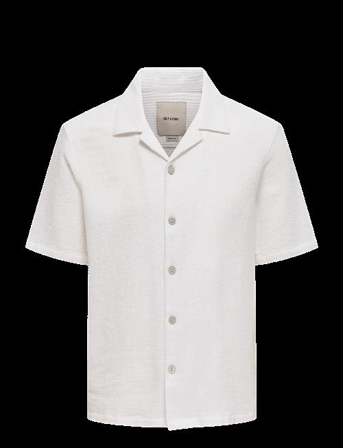 ONLY & SONS | Onsbertil Waffle Ss Resort Shirt | L